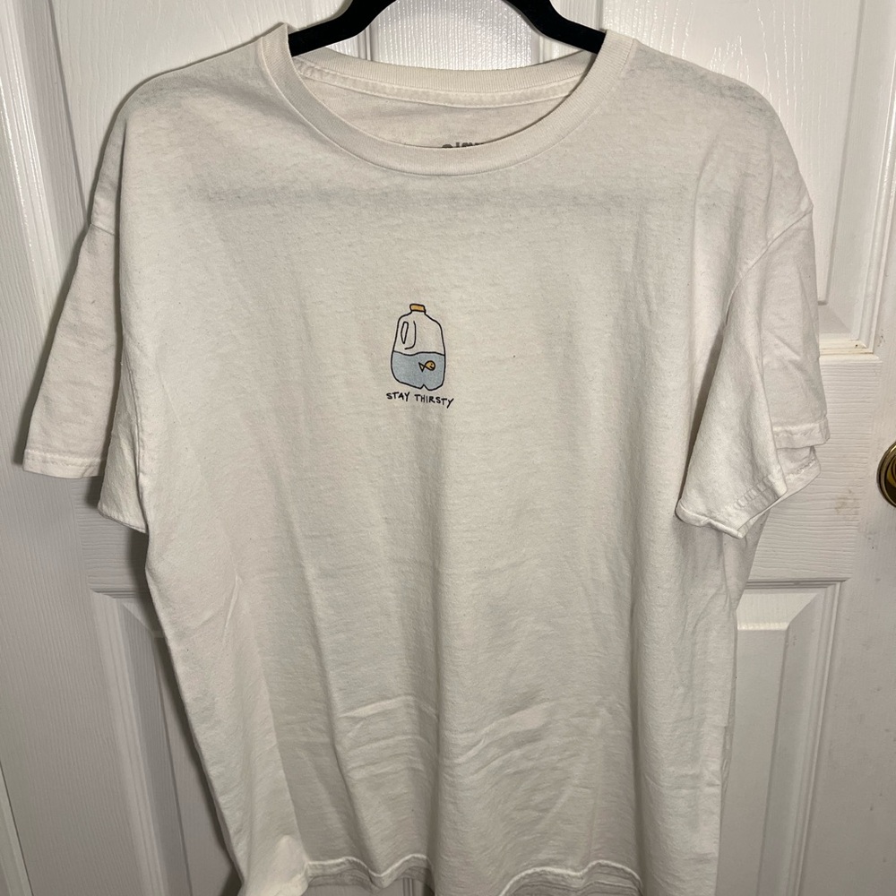 Stay Thirsty White Graphic Tee